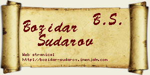 Božidar Sudarov vizit kartica